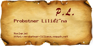 Probstner Liliána névjegykártya